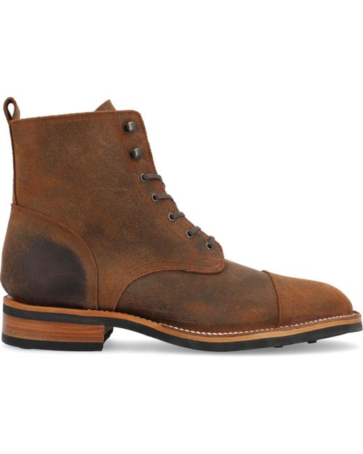 Taft Brown Legacy Lace-up rugged Stitchdown Cap-toe Boot for men
