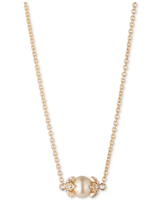 Marchesa Metallic Gold-tone Imitation Pendant Necklace