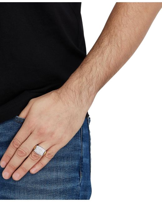 Grown With Love Metallic Lab Grown Diamond Cluster Ring (1 Ct. T.w. for men