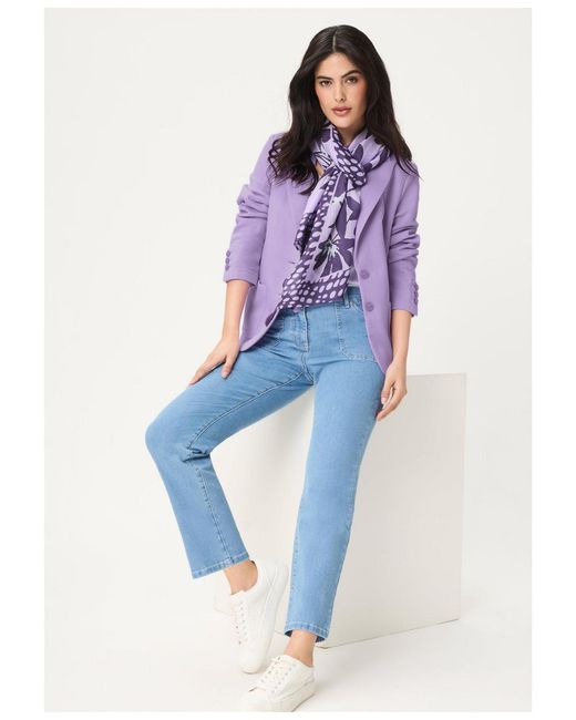 Olsen Purple Pique Blazer