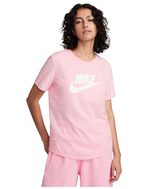 Nike Pink Sportswear Essentials Logo T-shirt
