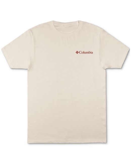 Columbia White Soaring Deer Logo Graphic T-shirt for men