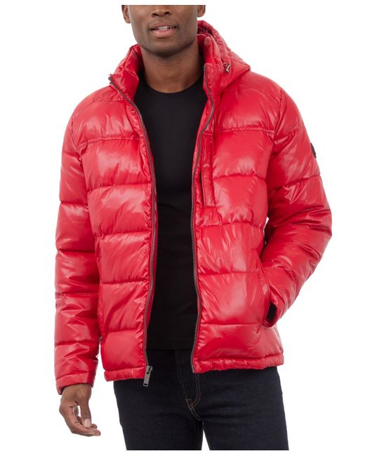 大人気☆Michael Kors☆ Shiny Hooded Puffer Jacketジャケット Michael Kors Men's Shiny Hooded Puffer Jacket, Created for