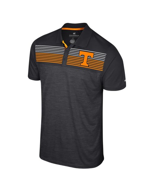 Colosseum Athletics Black Tennessee Volunteers Big Tall Langmore Polo for men