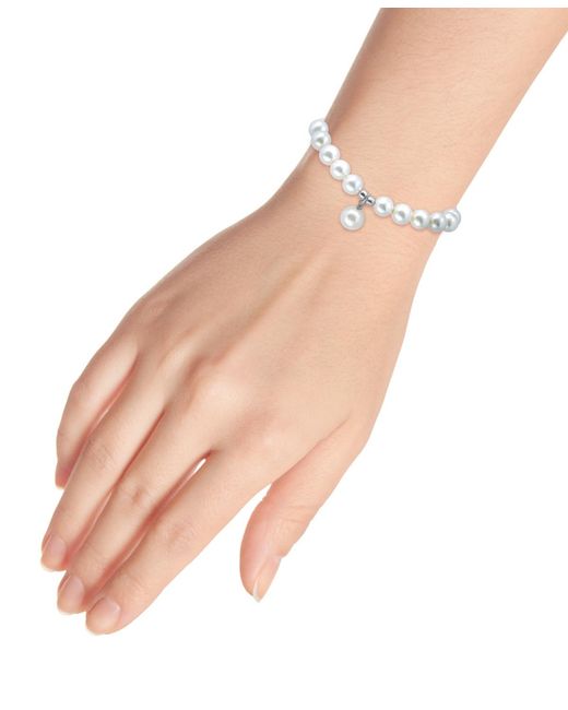 Macy's White Shell Pearl Charm Drop