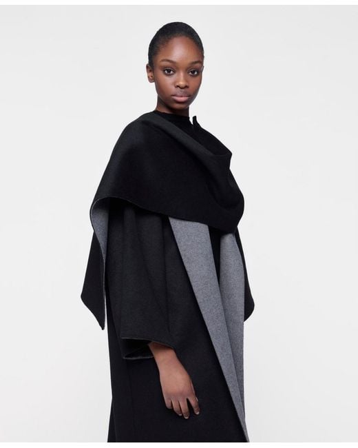 eem Black Reversible Cacoon Coat
