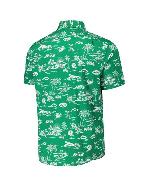 Reyn Spooner Green New York Jets Throwback Kekaiâ Print Button-up Shirt for men