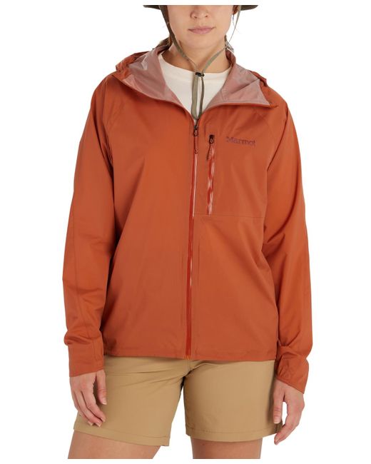 Marmot Orange Superalloy Packable Rain Jacket