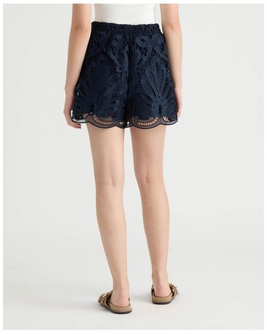 NVLT Blue Pull On Lace Short