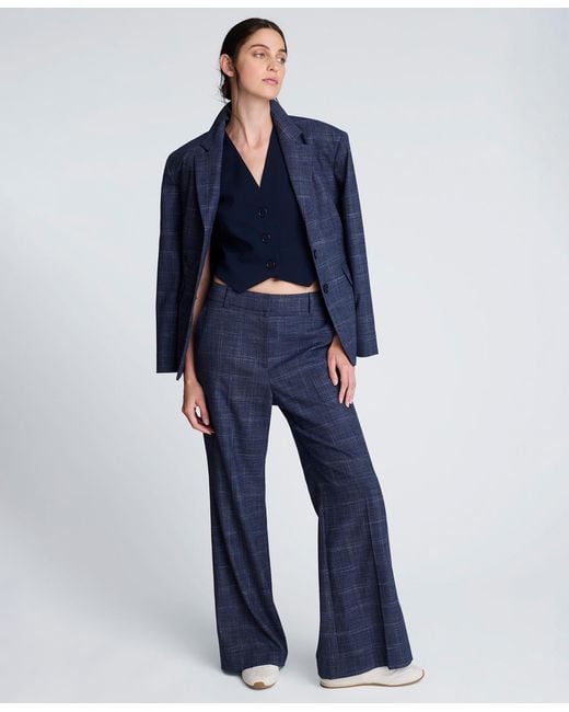 Kenneth Cole Blue Collared Hourglass Jacket