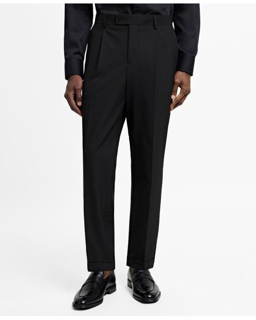 Mango Black Suit Pants for men