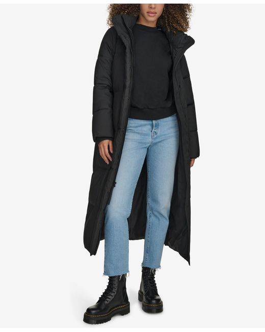 Levi's Black Extra Long Quilted Parka