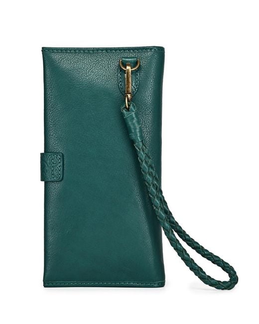Old Trend Green Iris Bifold Wristlet