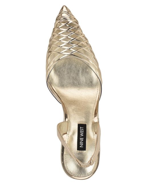 Nine West Metallic Pemma Slingback Dress Pumps