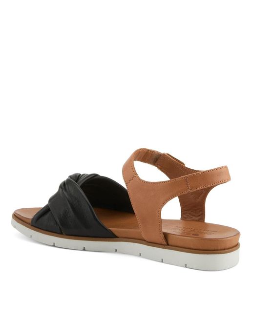 Spring Step Brown Nihira Flat Sandal