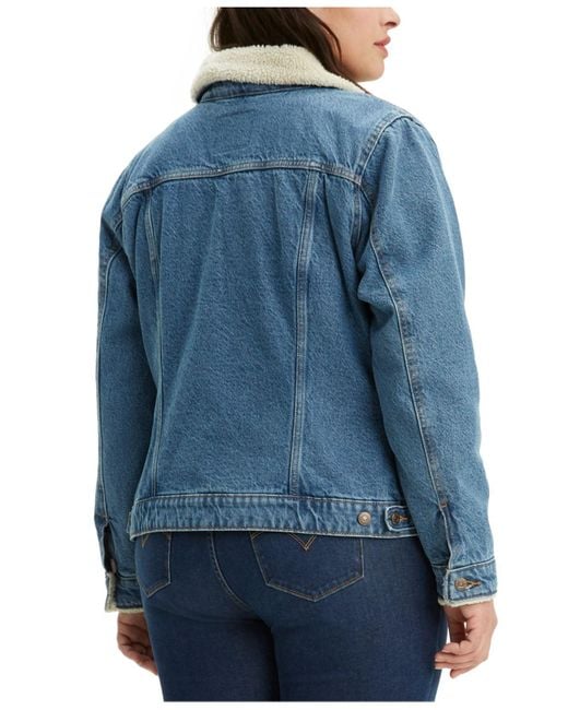 Levi's ® Plus Size Fleecelined Denim Jacket in Blue Lyst