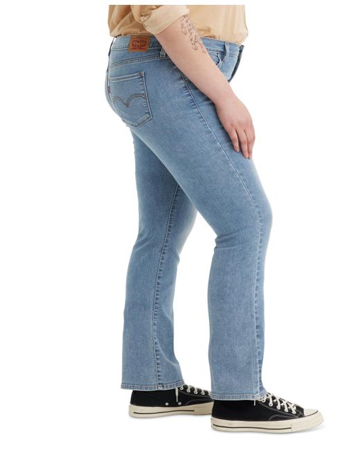 Levi's Plus Size Classic Mid Rise Bootcut Jeans in Blue