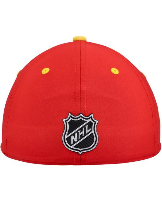 Fanatics Red Calgary Flames Authentic Pro Draft Stretch-fit Hat for men