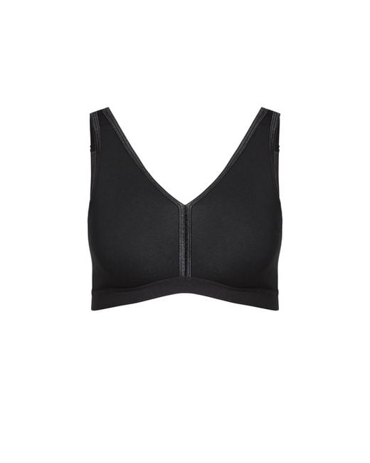 Avenue Black Basic Cotton Bra