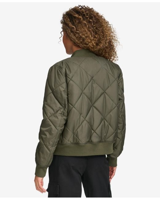 Levi's Green Quilted Bomber Jacket
