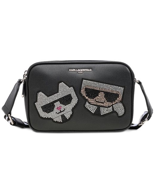 Karl Lagerfeld Black Maybelle Karl And Choupette Crossbody