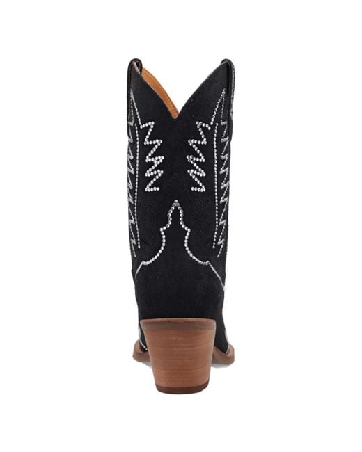 Dingo Black Tiny Pony Suede Leather Bootie