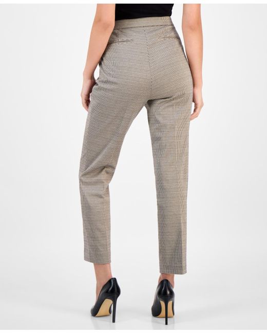 Anne Klein Multicolor Petite Printed Mid-rise Straight-leg Pants