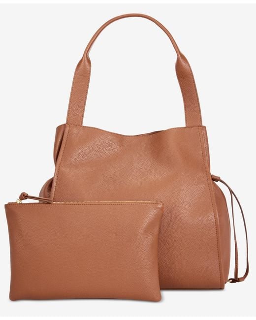 On 34th Brown Jyyll Large Solid Tote