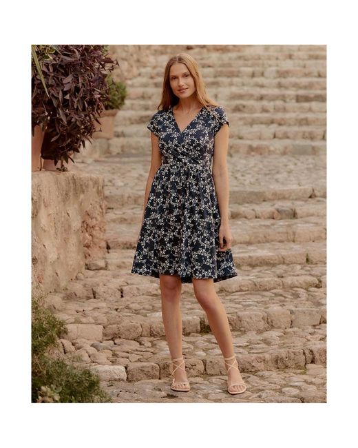 pact women's organic cotton fit & flare crossover dress Pact Women's Organic Cotton Fit & Flare Crossover Dress