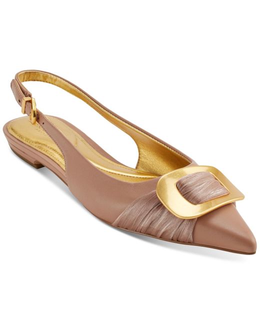 Donna Karan Metallic Perilynn Slingback Flats