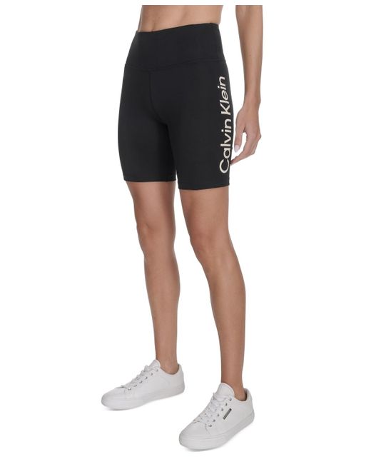 Calvin Klein Black Performance Logo 7" Bike Shorts