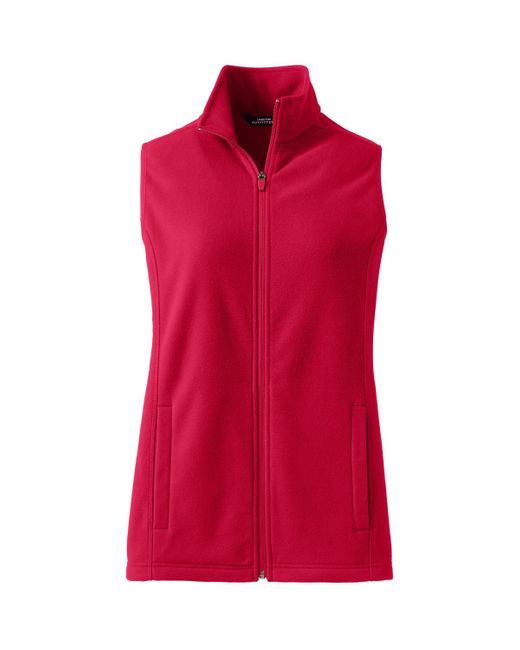 Lands' End Red School Uniform Thermacheck 100 Fleece Vest