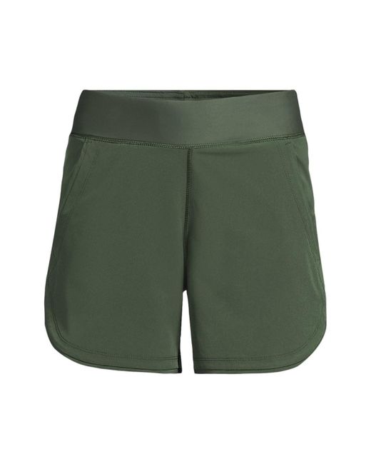 Lands' End Green Plus Size 5" Board Shorts