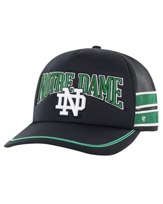 '47 Green Notre Dame Fighting Irish Sideband Trucker Adjustable Hat for men