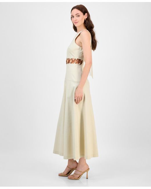 Rachel Roy Daphne Ring-trim Cutout Dress in Natural | Lyst