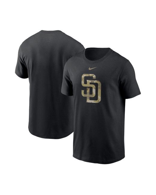 Nike Cotton Black San Diego Padres Camo Logo Team T-shirt | Lyst