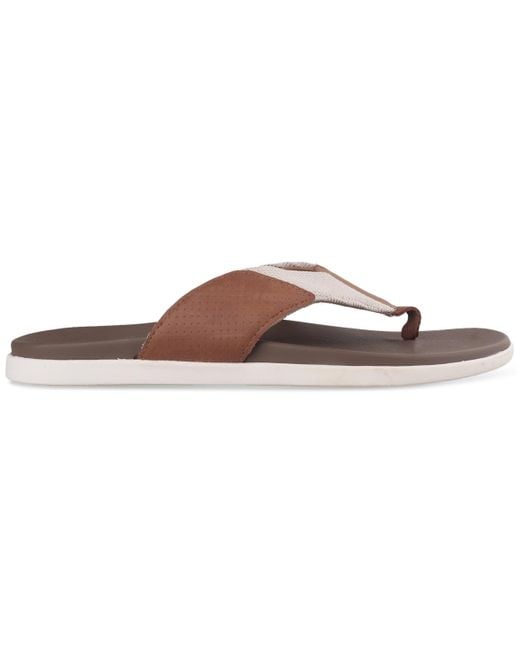 Club Room Brown Ralstonn Slip-on Thong Sandals for men