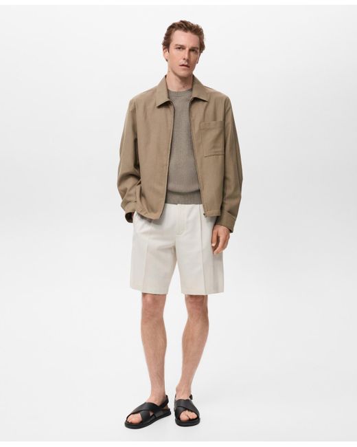 Mango Natural Pockets Lyocell Jacket for men