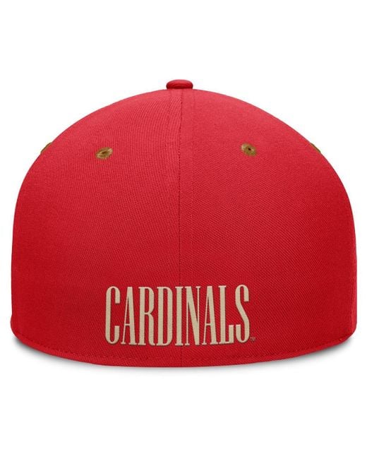 Fanatics Red/brown Louisville Cardinals Nobo Fitted Hat for men