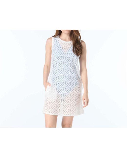 Beach House Sport White Textured Cover Up Dress
