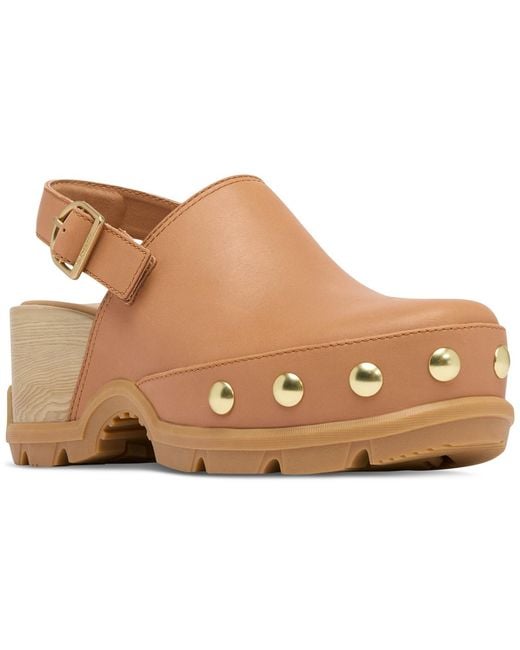 Sorel Brown Roamn Studded Slip On Clogs