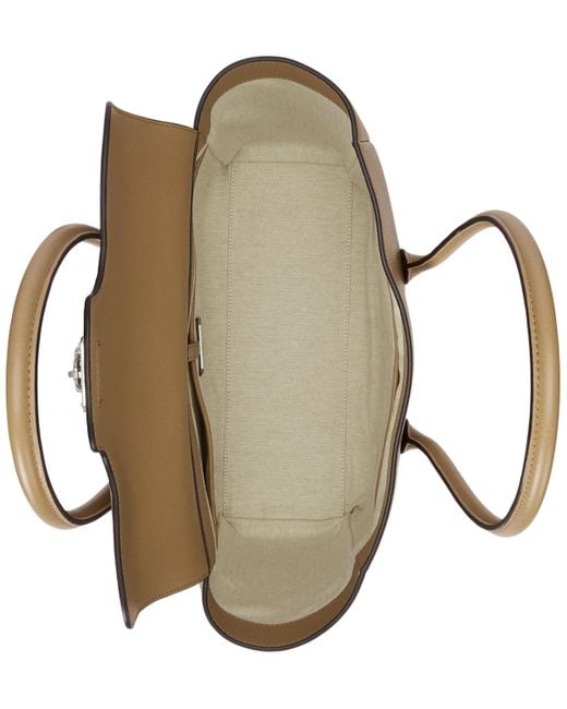 Ralph Lauren Brown Pebbled Leather Extra-large Tanner Satchel