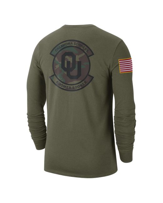 Nike Green Oklahoma Sooners Military-inspired Pack Long Sleeve T-shirt for men