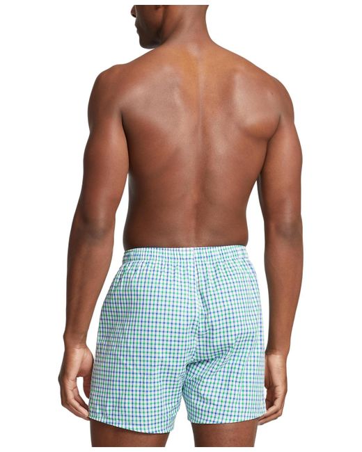 Polo Ralph Lauren Blue Woven Cotton Boxer Shorts for men