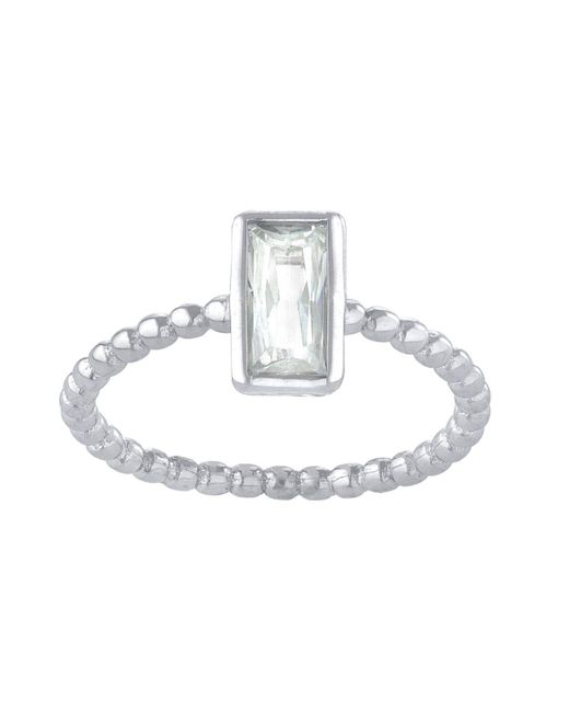 Giani Bernini White Emerald Cut Cubic Zirconia (1.47 Ct. T. W.) Solitaire Ring In Sterling Silver