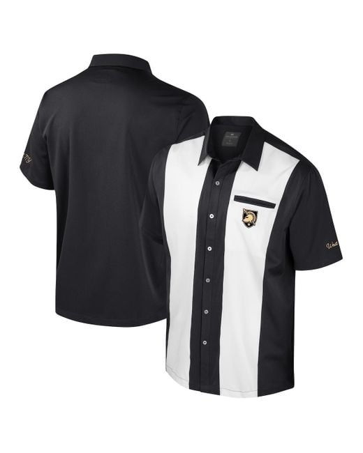 Colosseum Athletics Black Army Knights Strike Bowling Button-up Shirt for men
