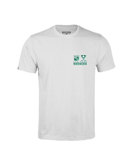 Levelwear White New York Rangers St. Patrick's Day Richmond T-shirt for men