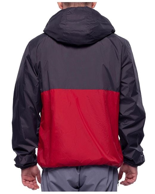 Rokka&Rolla Red Packable Mesh Lined Lightweight Windbreaker Jacket for men