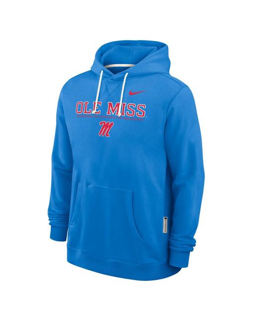 Nike Blue Ole Miss Rebels 2025 Sideline Standard Issue Dri-fit Hoodie for men