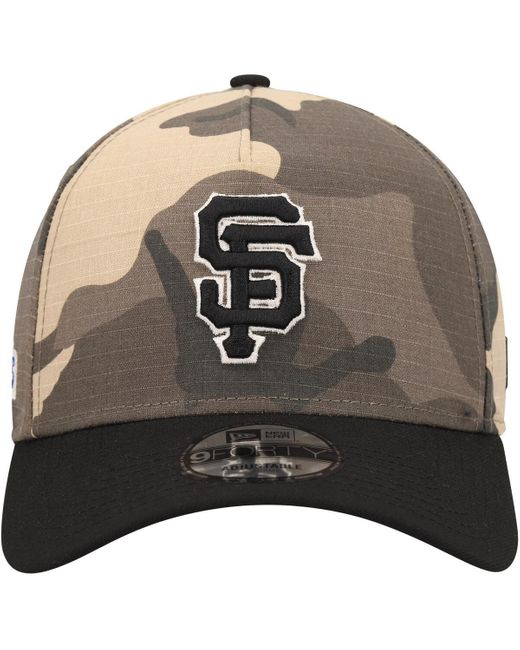 KTZ Black San Francisco Giants Crown A-frame 9forty Adjustable Hat for men